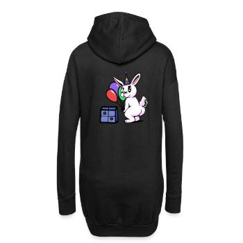 Hase Geburtstag Gratulieren Glückwunsch Feiern - Hoodie-Kleid - Schwarz - Hinten