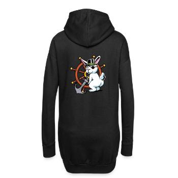Lapin, Pirate, Boucanier, Piraterie, Fantaisie, Marin - Sweat-shirt à capuche long Femme - noir - Dos