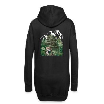 Forêt Tyrolienne, Souris, Gentiane, Alpes, Alm, Nature, Forêt - Sweat-shirt à capuche long Femme - noir - Dos