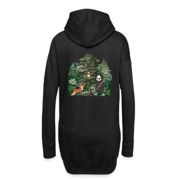 Waldbewohner Sensenmann Fantasy Halloween Tod - Hoodie-Kleid - Schwarz - Hinten