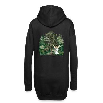 Forêt nature désert ange création arbres arbre - Sweat-shirt à capuche long Femme - noir - Dos