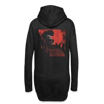 T-shirt Punk Rock Skull Explosion - Sweat-shirt à capuche long Femme - noir - Dos
