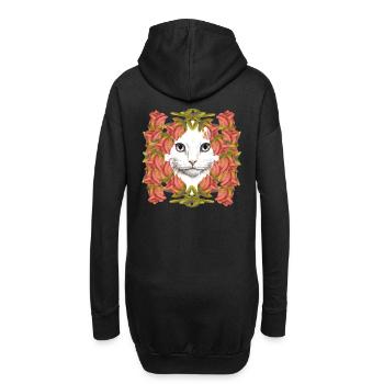 Chat Chats Chaton Anniversaire - Sweat-shirt à capuche long Femme - noir - Dos