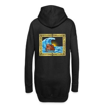 Cochon d’Inde Cochon d’Inde Enfant marin - Sweat-shirt à capuche long Femme - noir - Dos