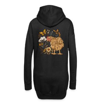 poulet, poulet, poule, nature, amoureux des animaux, amoureux des animaux - Sweat-shirt à capuche long Femme - noir - Dos
