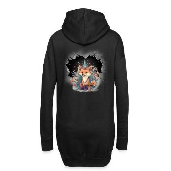 Fuchs Füchse Geburtstag Kinder Kind - Hoodie-Kleid - Schwarz - Hinten