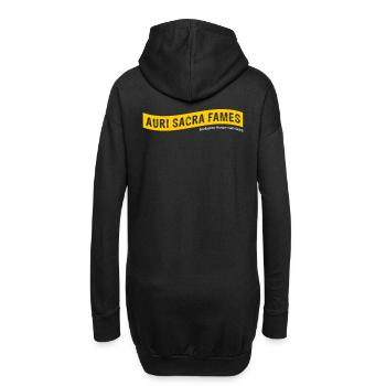 Auri sacra fames (lateinisch) >Vectorgraphic - Hoodie-Kleid - Schwarz - Hinten