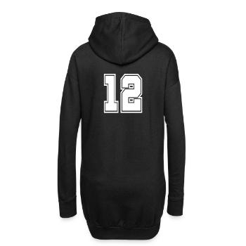 Numéro de maillot Numéro de football de football de style universitaire - Sweat-shirt à capuche long Femme - noir - Dos