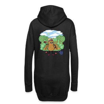 Erdnuss Garten Gärtner Marienkäfer - Hoodie-Kleid - Schwarz - Hinten