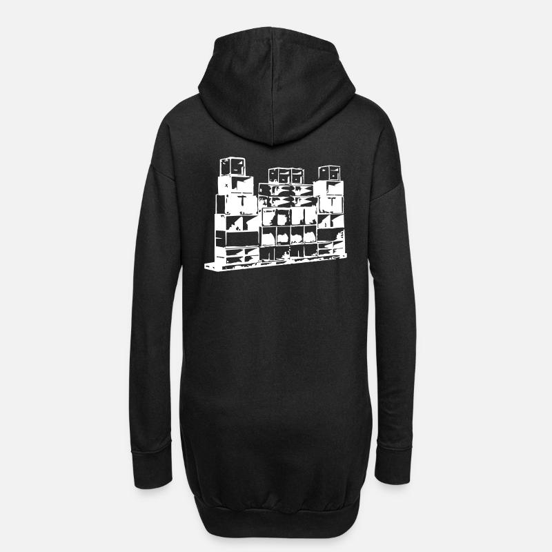 soundsystem 23 - Hoodie-Kleid - Schwarz