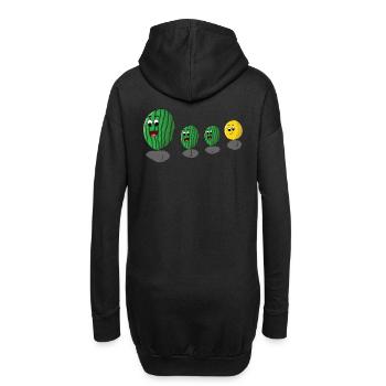 Melonen - Hoodie-Kleid - Schwarz - Hinten