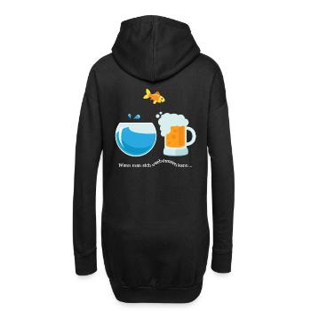 Poisson rouge (Édition Il-Meilleur) - Sweat-shirt à capuche long Femme - noir - Dos