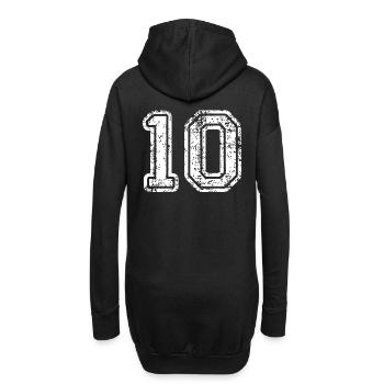 10 - Hoodie-Kleid - Schwarz - Hinten