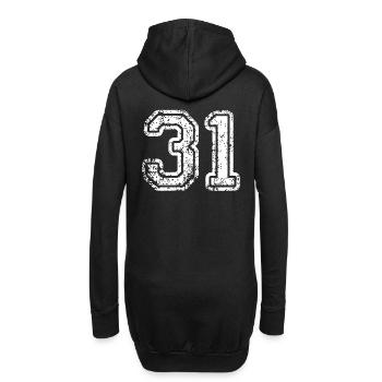 31 - Sweat-shirt à capuche long Femme - noir - Dos