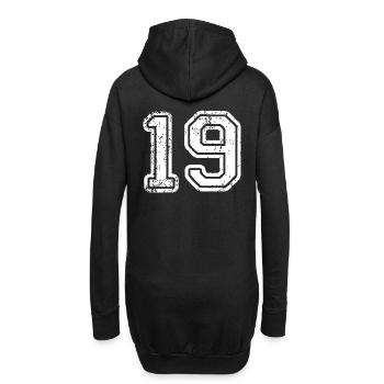 19 - Hoodie-Kleid - Schwarz - Hinten
