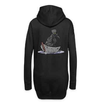 Crow Raven Ferryman Ravens Crows Bateau Bateaux - Sweat-shirt à capuche long Femme - noir - Dos