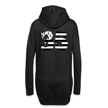 35 Bretagne Drapeau - Sweat-shirt à capuche long Femme - noir - Dos