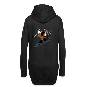 Ski Skitour Fuchs Wintersport - Hoodie-Kleid - Schwarz - Hinten