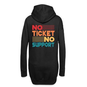 No Ticket No Support Informatiker IT Administrator - Hoodie-Kleid - Schwarz - Hinten