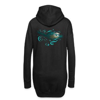 Wasserschildkröte - Sweat-shirt à capuche long Femme - noir - Dos