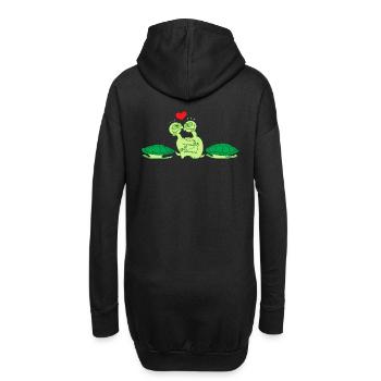 Naked Turtles Making Love - Sweat-shirt à capuche long Femme - noir - Dos