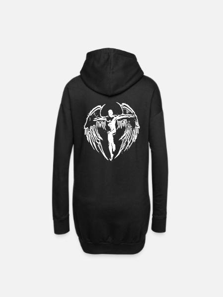 2rebon Religion Angel Engel Devil Teufel Demon wh - Hoodie-Kleid - Schwarz