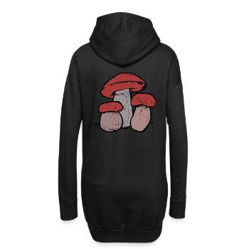 Famille Champignon Forêt Habitant Nature Ecologie Forêt - Sweat-shirt à capuche long Femme - noir - Dos