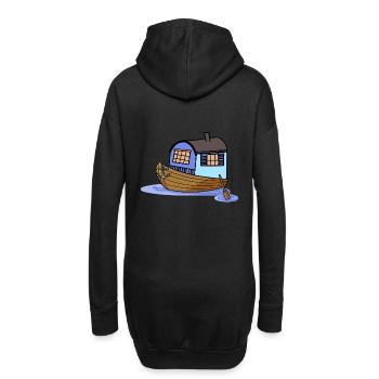 Navire Ahoi House Bateau à rames Bateau à aubes Marin - Sweat-shirt à capuche long Femme - noir - Dos