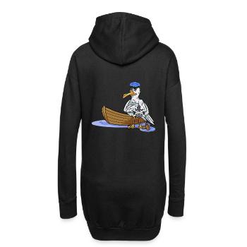 Ahoy Boat Seagull Seaman Maritime Captain Travel Anchor - Sweat-shirt à capuche long Femme - noir - Dos