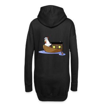 Sailor Chicken Sailor Maritime Boat Ahoy Enfant - Sweat-shirt à capuche long Femme - noir - Dos