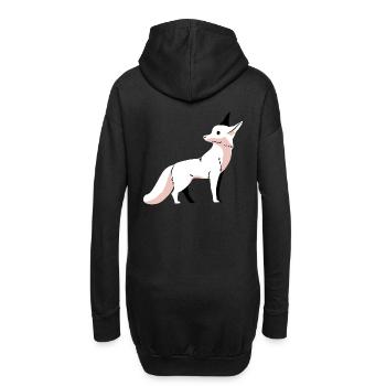 Faune Renard Renards Enfants Arctic Snow Zoo - Sweat-shirt à capuche long Femme - noir - Dos