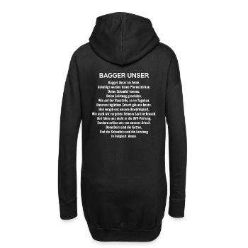 Excavatrice Dredge Driver Excavator Guide Prière cadeau - Sweat-shirt à capuche long Femme - noir - Dos