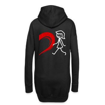 Tee-shirt partenariat partenariat looklook - Sweat-shirt à capuche long Femme - noir - Dos