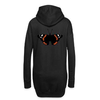 Schmetterling (Falter, Admiral, Vanessa Atalanta) - Hoodie-Kleid - Schwarz - Hinten