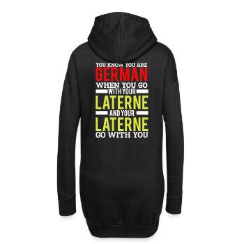 Sankt Martins Umzug - Geh mit deiner Laterne - Hoodie-Kleid - Schwarz - Hinten