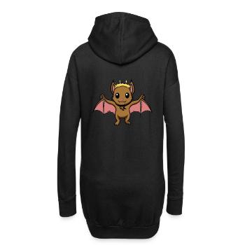 Reine de la chauve-souris de nuit Baby Fantasy Comic - Sweat-shirt à capuche long Femme - noir - Dos