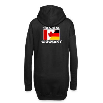 Canada Allemagne,Germany friendship,Drapeau shirt - Sweat-shirt à capuche long Femme - noir - Dos