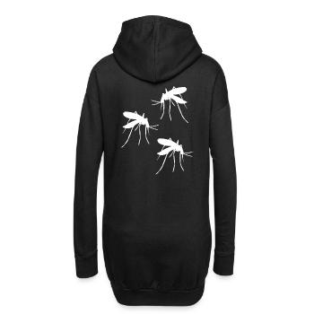 Moskito Mücke Mücken Insekten Insekt Schädling - Hoodie-Kleid - Schwarz - Hinten