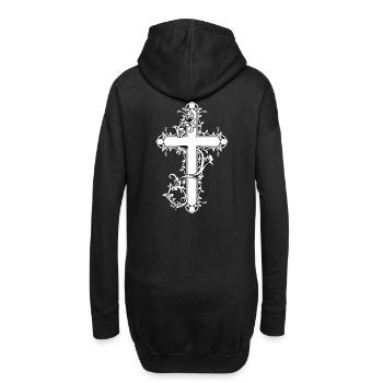 Kreuz Kreuze Barock Religion Symbole Kirche Jesus - Hoodie-Kleid - Schwarz - Hinten