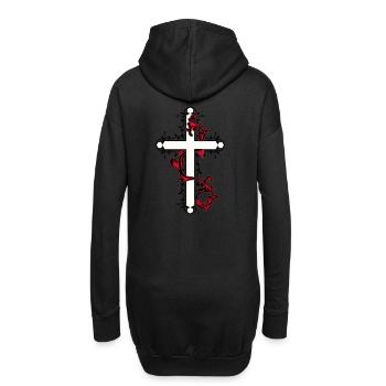 Kreuz Kreuze Kirche Gott Messias himmlisch Christ - Hoodie-Kleid - Schwarz - Hinten