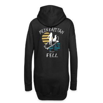 SUP mit Hund - Kapitän Stand up Paddle Geschenk - Hoodie-Kleid - Schwarz - Hinten