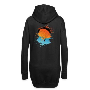 Paragleiter paragleiten farbexplosion - Hoodie-Kleid - Schwarz - Hinten
