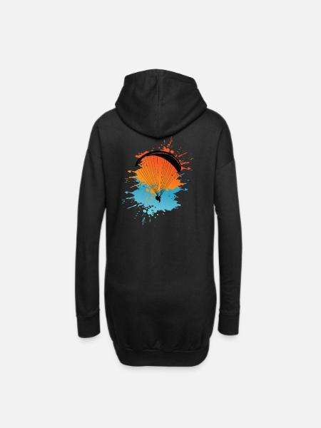 Paragleiter paragleiten farbexplosion - Hoodie-Kleid - Schwarz