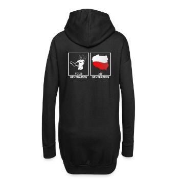 Polska My Generation Your Generation Anty PiS - Hoodie-Kleid - Schwarz - Hinten