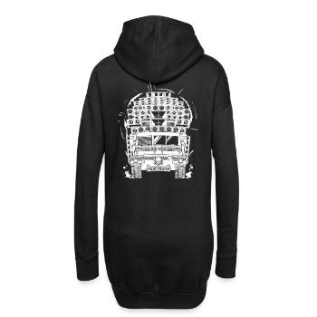 Tekno Piraten - Hoodie-Kleid - Schwarz - Hinten