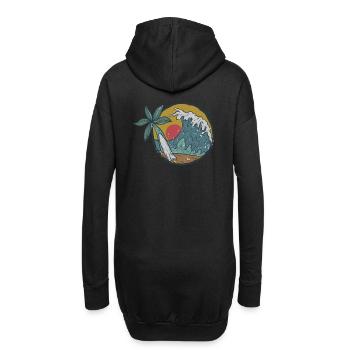 Plage - Sweat-shirt à capuche long Femme - noir - Dos