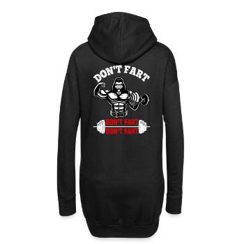 Nicht Furzen-lustige Bodybuilder-Geschenkidee - Hoodie-Kleid - Schwarz - Hinten