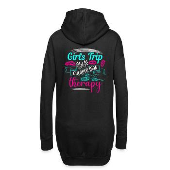 Girls Trip Therapie - Hoodie-Kleid - Schwarz - Hinten