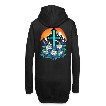 Alpes Montagnes Montagnes Pic Sports de montagne Rock Cross - Sweat-shirt à capuche long Femme - noir - Dos