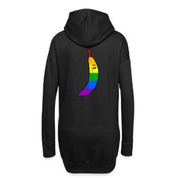 LGBT Schwule Banane Gay Pride Gleichgeschlechtlich - Hoodie-Kleid - Schwarz - Hinten